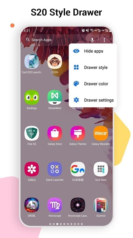 SO S20 Launcher for Galaxy S Screenshot4