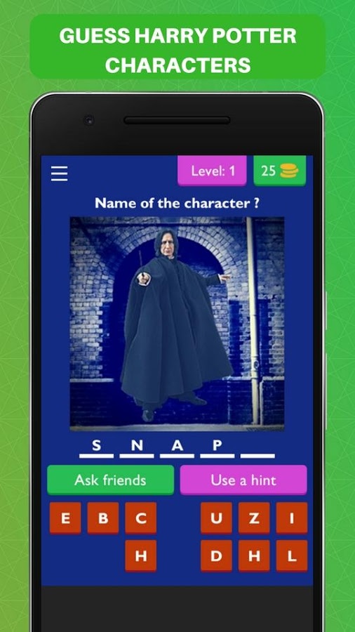 Guess Harry Potter Characters Game Quiz Screenshot1