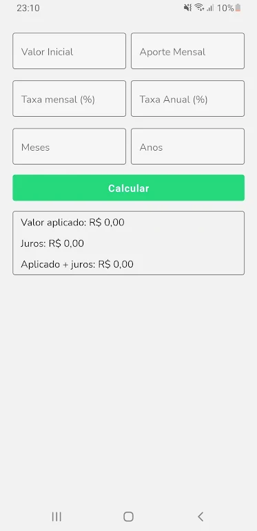 Calculadora de Juros Compostos Screenshot4