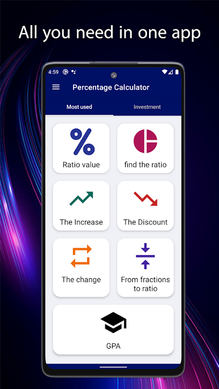 Percentage Calculator&Discount Screenshot1