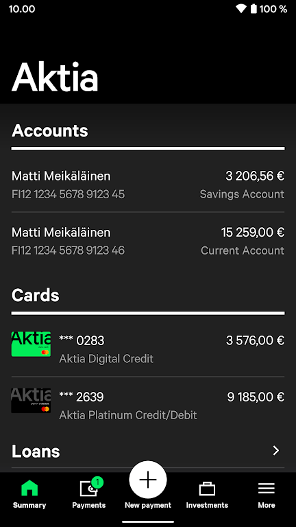 Aktia Mobile Bank Screenshot3