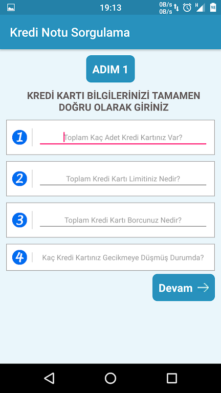 Kredi Notu Öğrenme - Ücret Yok Screenshot2