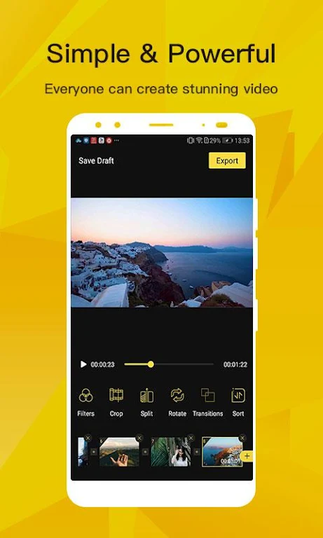 BeeCut - Incredibly Easy Video Editor App for Free Screenshot1