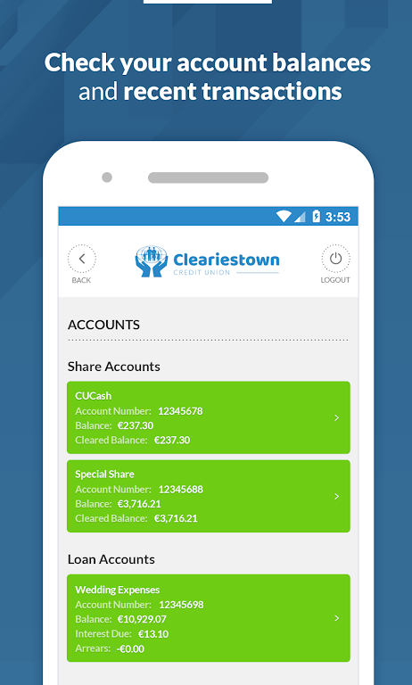 Cleariestown Credit Union Screenshot2