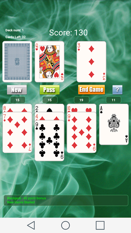 21 Solitaire Game Screenshot1