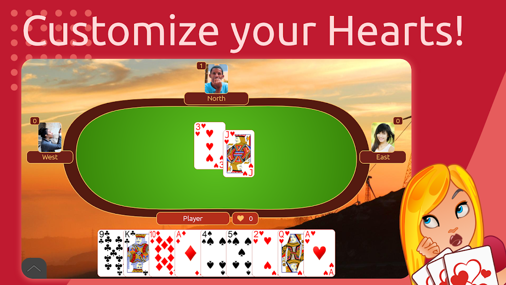 Hearts Deluxe - Free Card Game Screenshot4