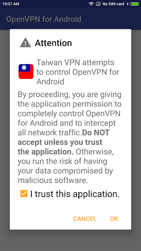 Taiwan VPN -Plugin for OpenVPN Screenshot3