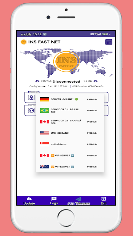 INS FAST NET VPN Screenshot1