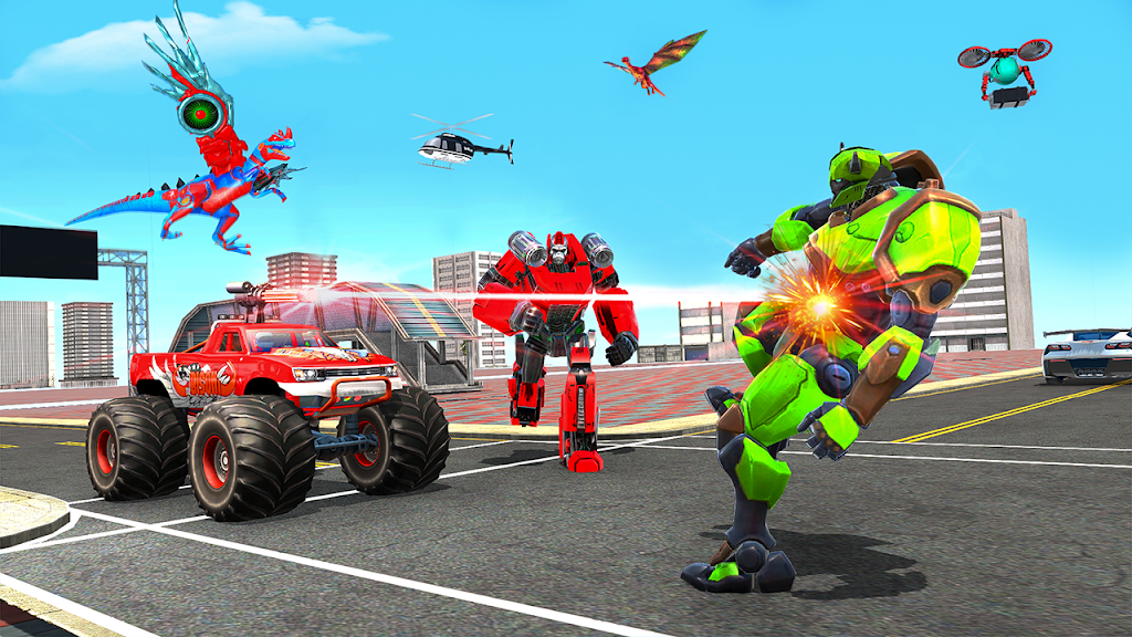 Flying dino car transform game Screenshot1