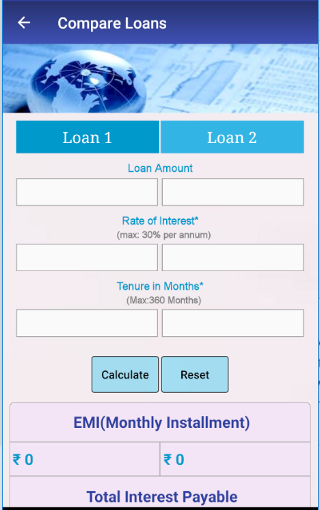 EMI Home Loan Calculator Screenshot2