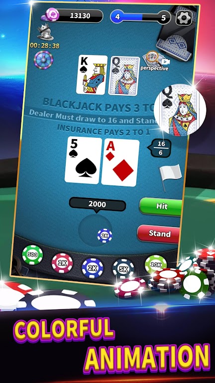 BlackJack 21 lite free offline games Screenshot2