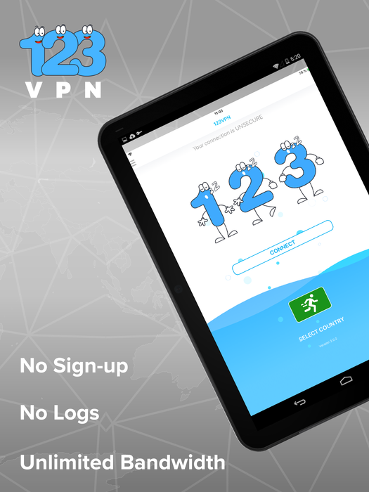 Unlimited FREE VPN - 123VPN Screenshot3