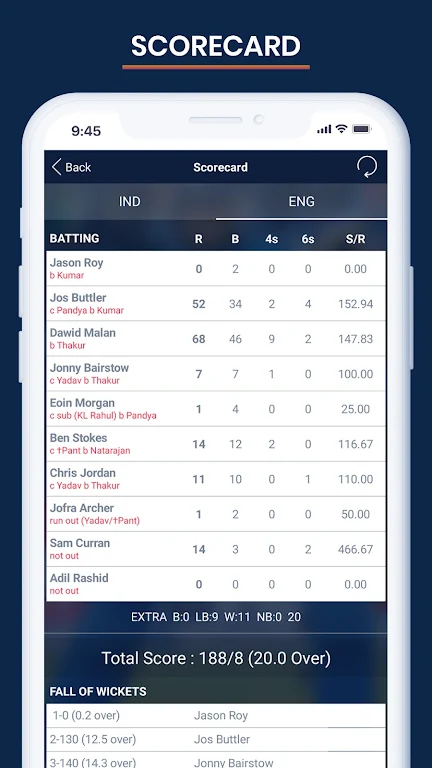 Cricket Live Score & Schedule Screenshot2