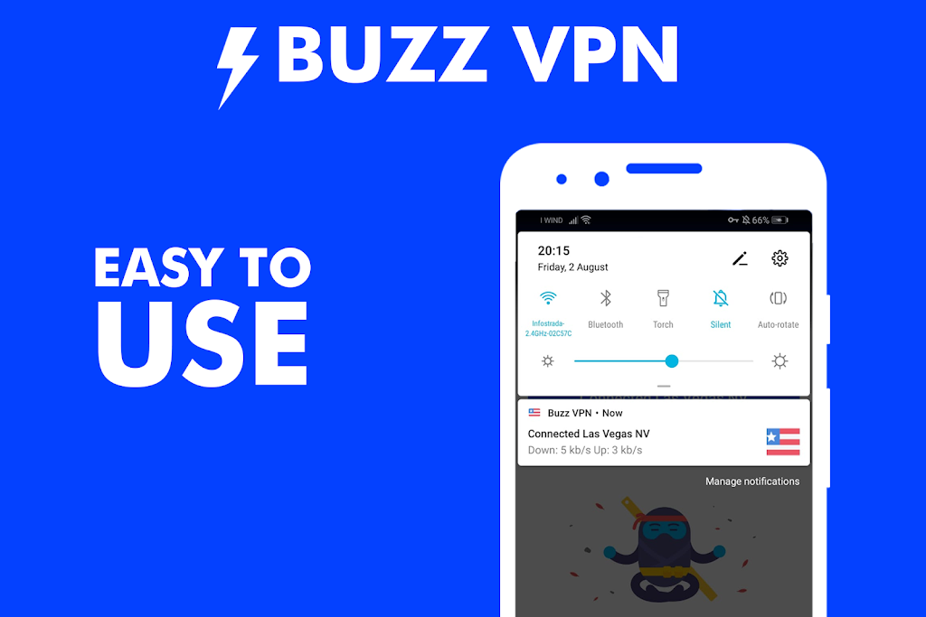 VPN Free Buzz - Fast VPN Proxy with No Ads Screenshot1