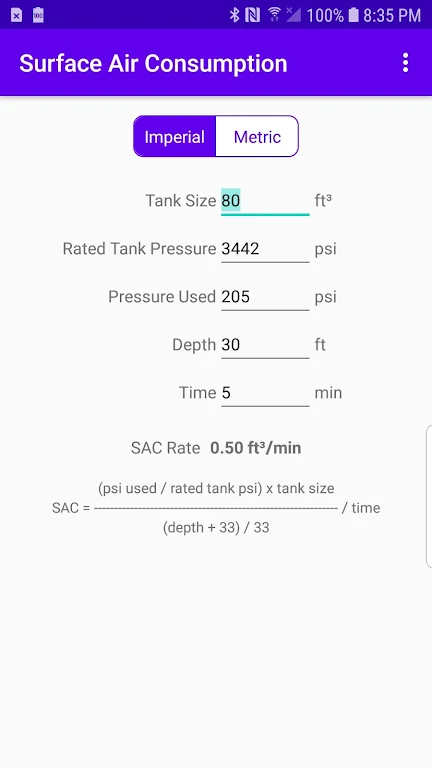 Surface Air Consumption Screenshot1