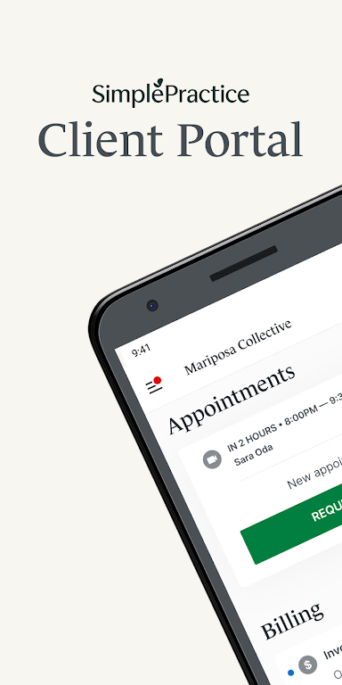 SimplePractice Client Portal Screenshot1