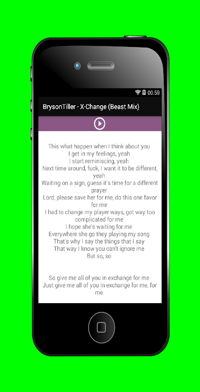 Bryson Tiller Exchange Lyrics Screenshot3