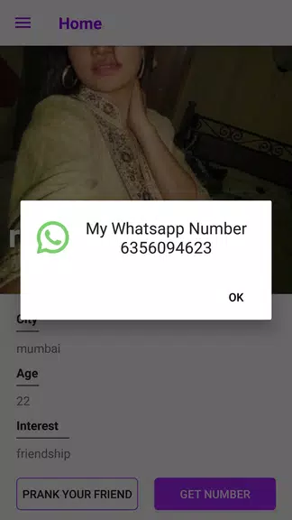 Real girls mobile number for whatsapp prank Screenshot3