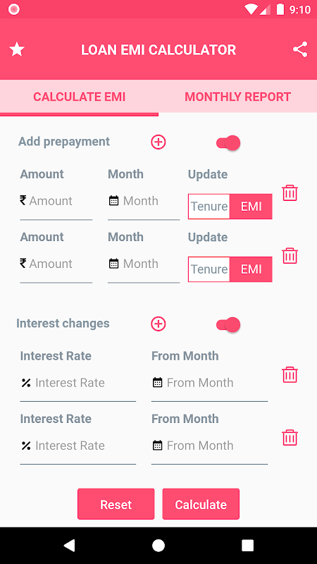 Loan Repayment Interest Statement Calculator Screenshot2