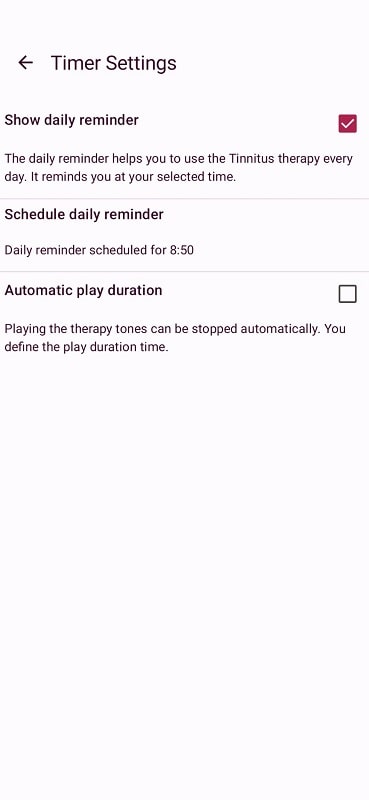 Tonal Tinnitus Therapy Screenshot3