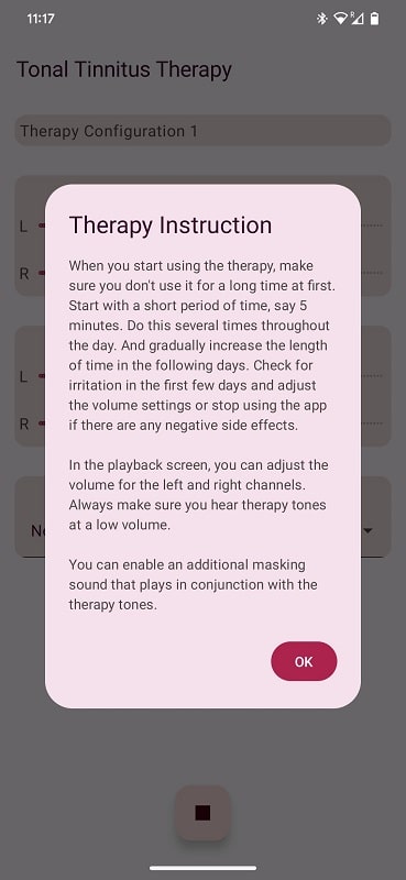 Tonal Tinnitus Therapy Screenshot2