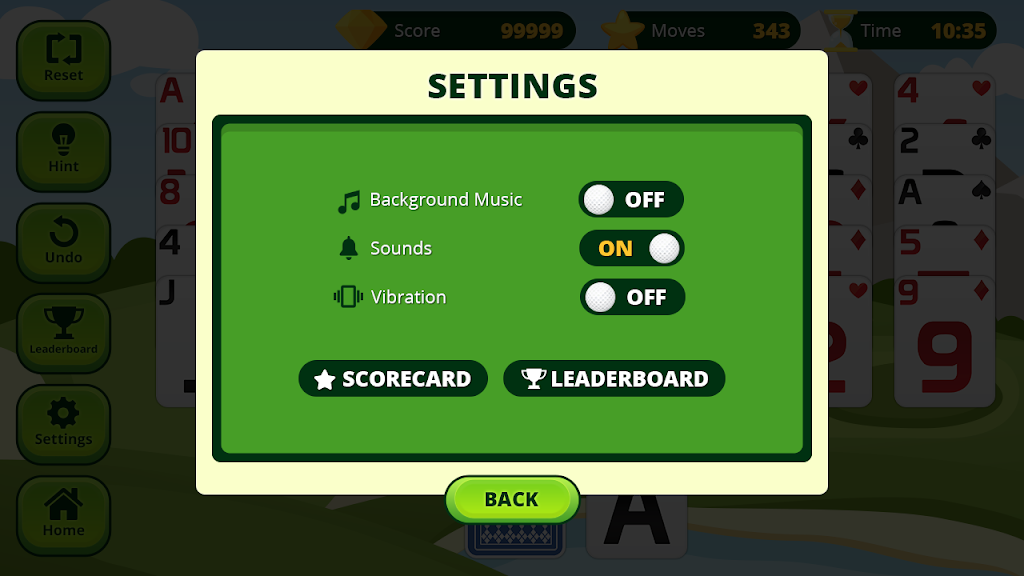 Golf Solitaire Screenshot1