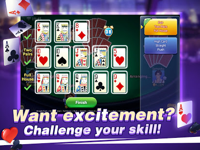 Capsa Susun online - Chinese Poker & Full house Screenshot4