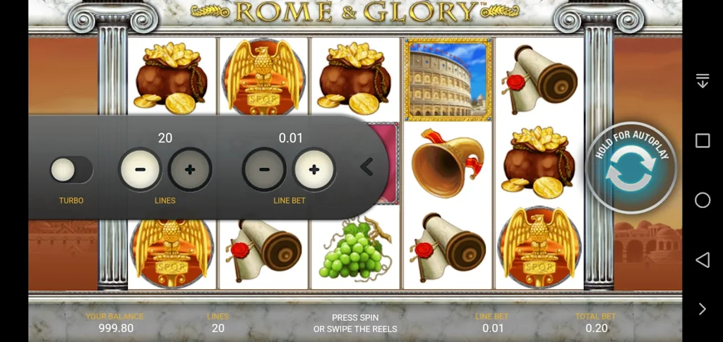 Rome And Glory Slots Screenshot3