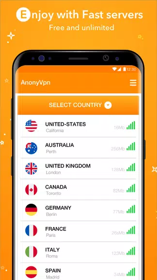 AnonyVpn - Free vpn & Unlimited Screenshot4