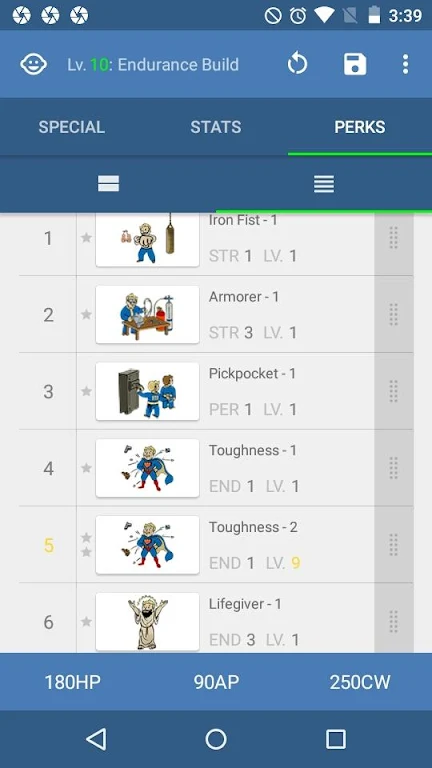 StatMan - FO4 Build Planner Screenshot4