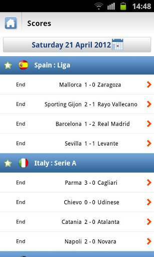 Livescore Soccer Tennis Screenshot3