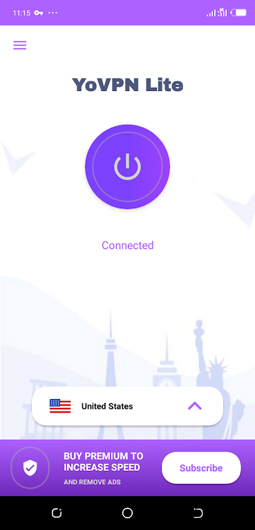 YoVPN-LITE, The Free fastest and most secured VPN Screenshot1