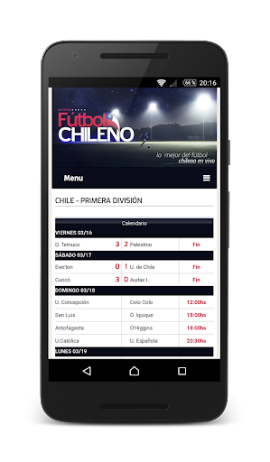 Live Chilean Soccer Screenshot3