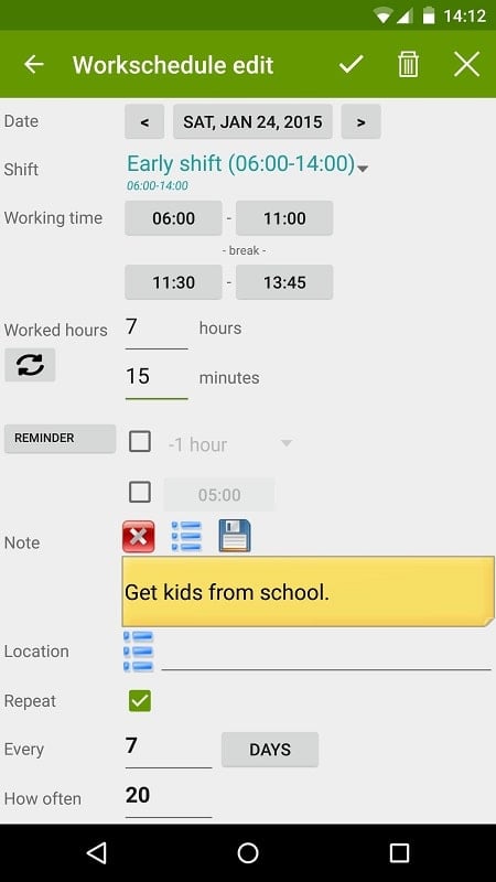 Shift Work Calendar - FlexR Screenshot4