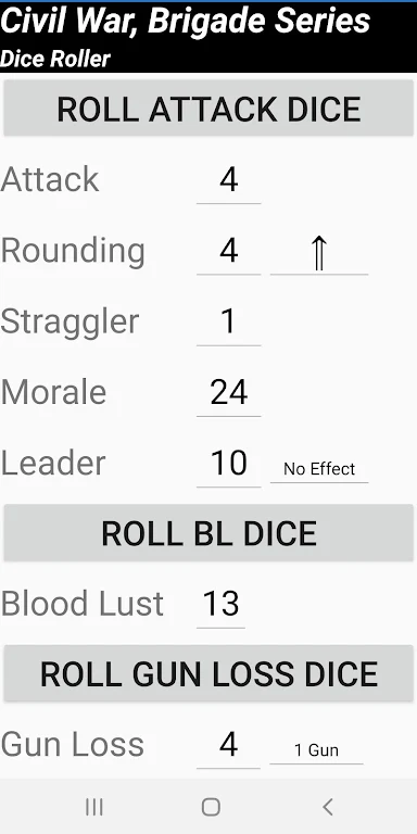 Civil War Brigade Series Dice Roller Screenshot2