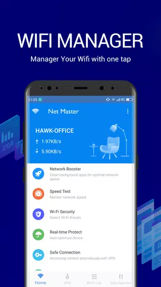 Net Master - Free VPN & Speed Test , WiFi Boost Screenshot1