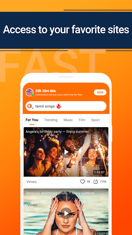 Turbo VPN Fast - Unlimited VPN Proxy & Fast VPN Screenshot1