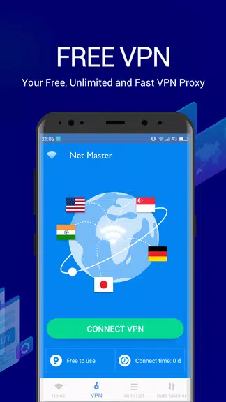 Net Master - Free VPN & Speed Test , WiFi Boost Screenshot4