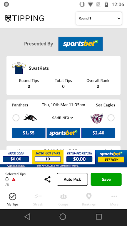 NRL Tipping Screenshot3