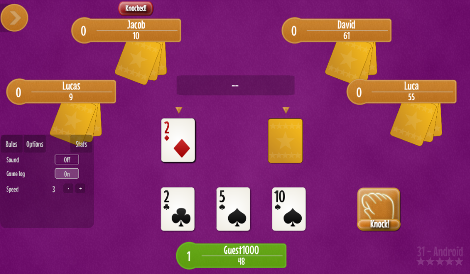 ♣ Thirty one - 31 card game. Screenshot4