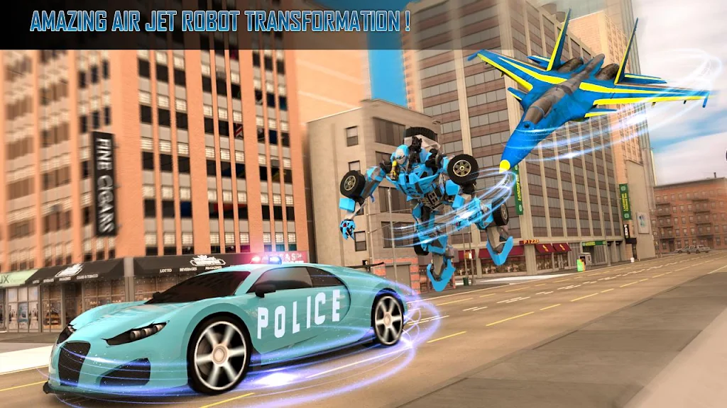 Police Air Jet Multi Robot Shooting Game Screenshot2