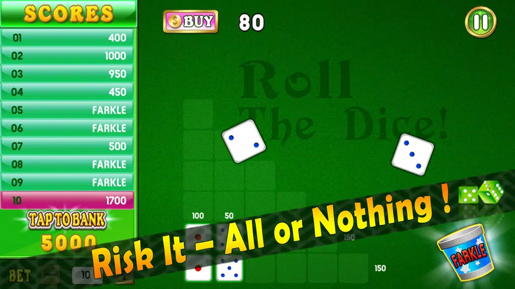 Farkle Free Zilch Dice Roller Screenshot3