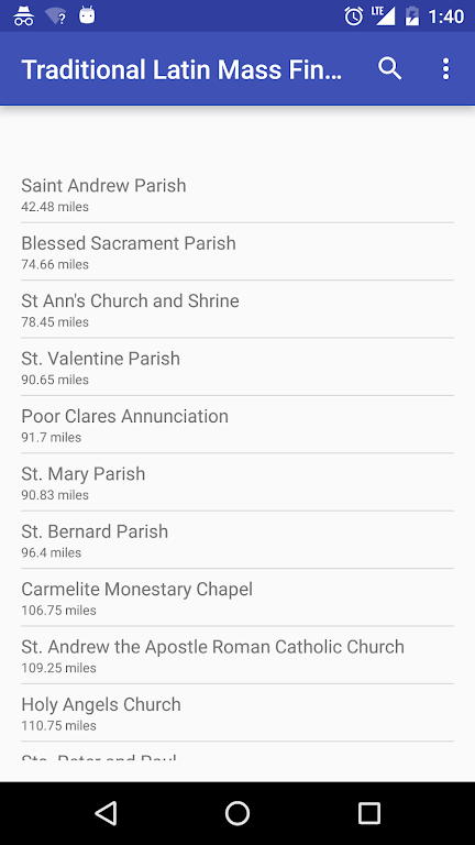 Traditional Latin Mass Finder Screenshot1