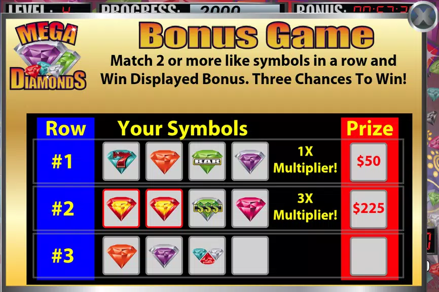 Mega Diamonds Slot Machine Screenshot3