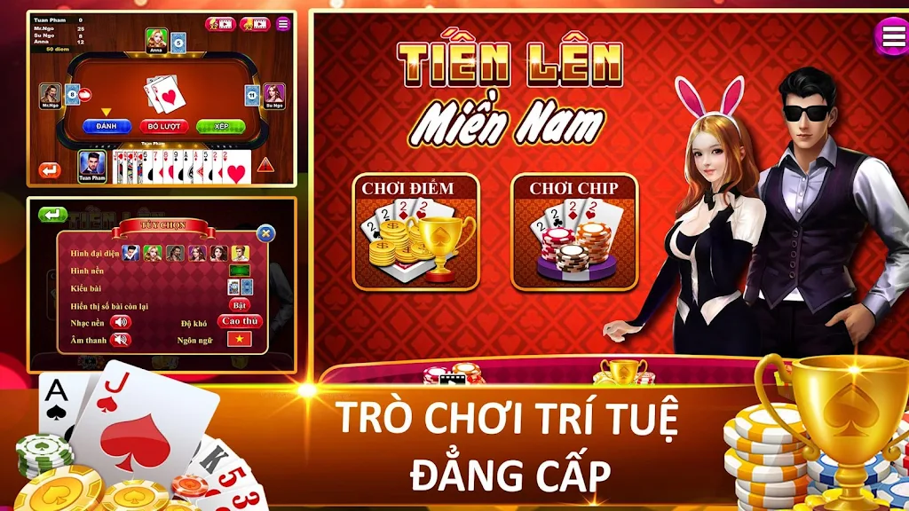 Tien Len - Tiến Lên - Danh Bai Tien Len - offline Screenshot1