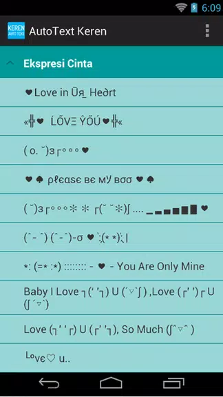 Auto Text Keren for Android Screenshot2