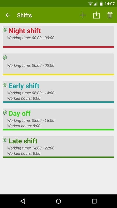 Shift Work Calendar (FlexR) Screenshot2