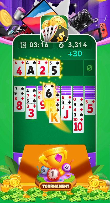 Solitaire Cash-Money win Prize Screenshot1