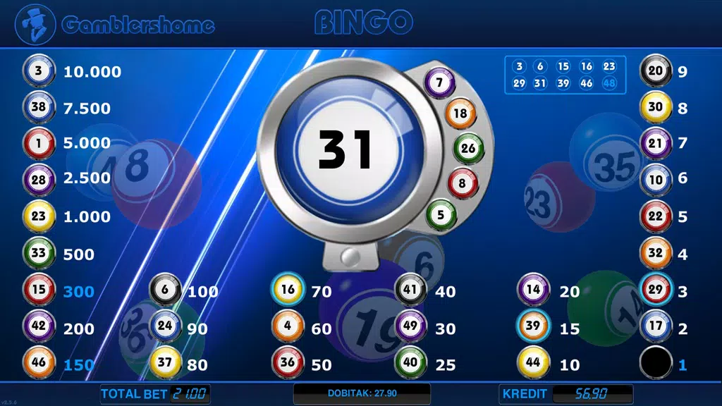 Gamblershome Bingo Screenshot4