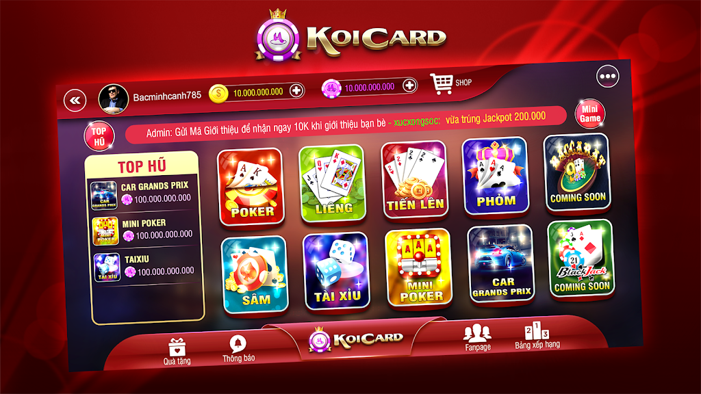 Koicard - Game bài đổi thưởng coin Screenshot1